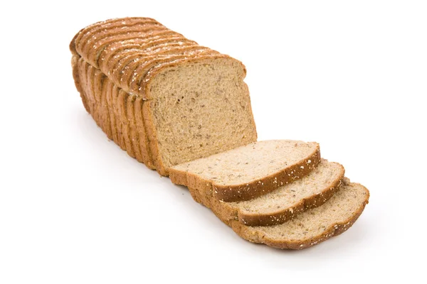 Skiveskåret brunt brød - Stock-foto