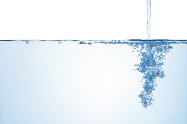 Flowing water with air bubbles. clipart