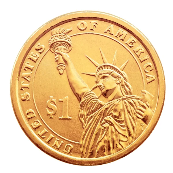 One dollar coin. — Stock Photo, Image