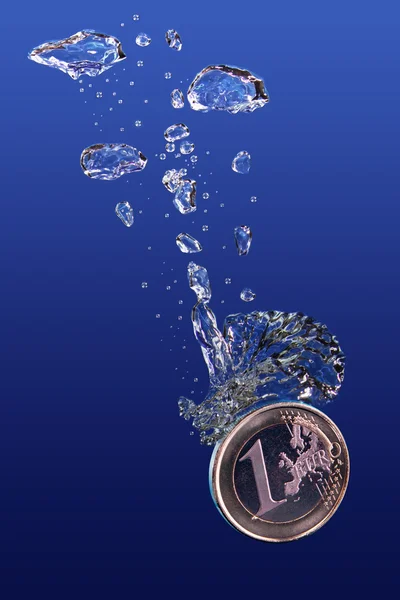 Sinking Euro. — Stock Photo, Image