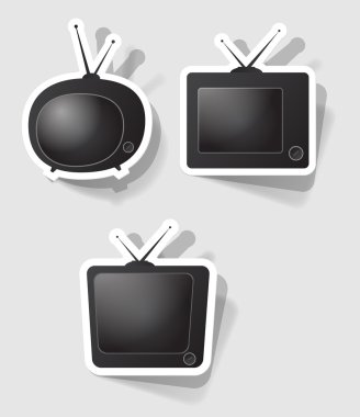 Vector retro tv set clipart