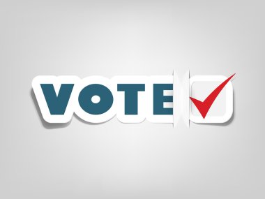 Poster with sign vote clipart