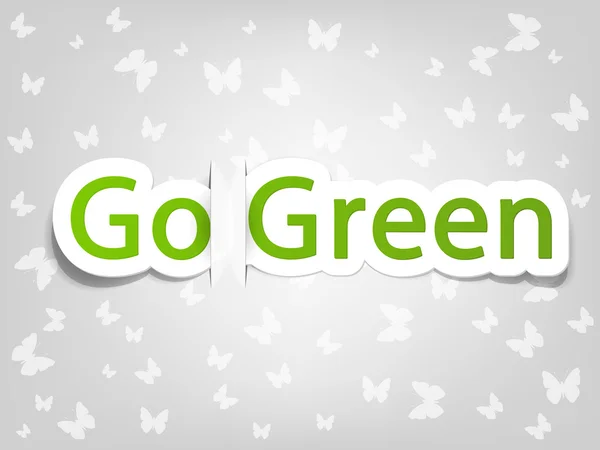 Vektorplakat mit den Worten Go Green — Stockvektor
