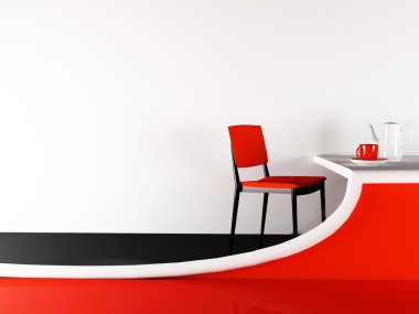 Chair and creative table clipart