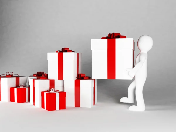 Many gifts specifically for the holiday — Stock Photo, Image