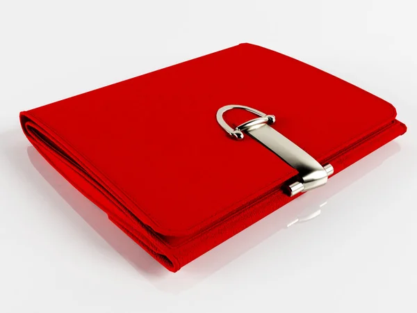 Жіночий красивий червоний гаманець (гаманець ) — стокове фото