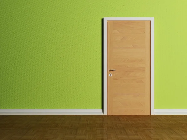 Drzwi w pustym pokoju — Zdjęcie stockowe