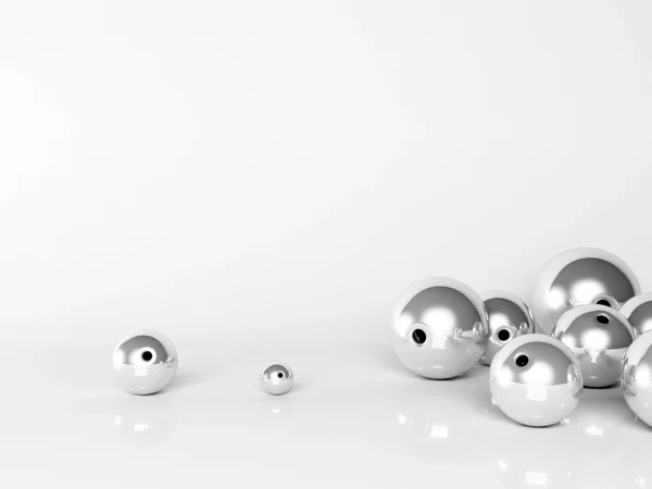 Esferas metálicas 3D — Fotografia de Stock