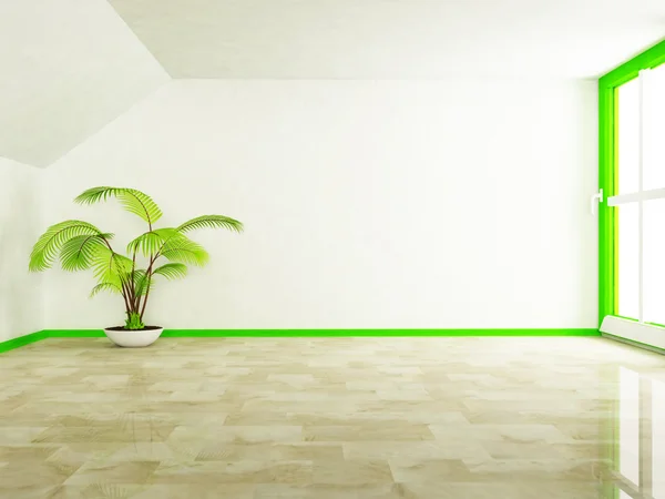 Cena de design de interiores com a planta — Fotografia de Stock