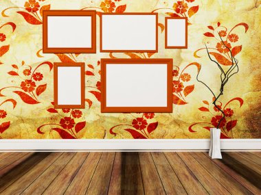 Many pictures on the wall clipart