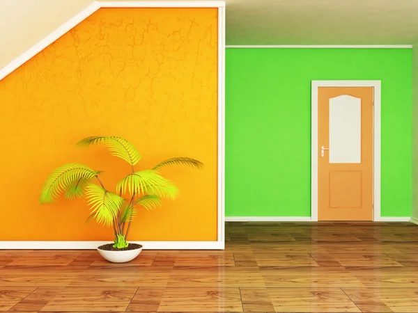 植物とドア — ストック写真