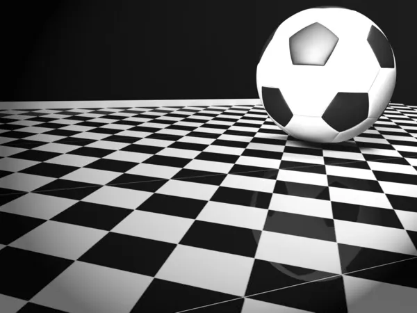 Футбольный мяч в салоне — стоковое фото