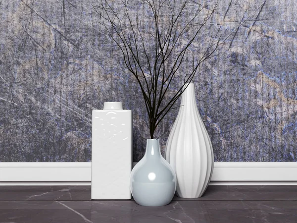Three beautiful vases — Stock Photo, Image