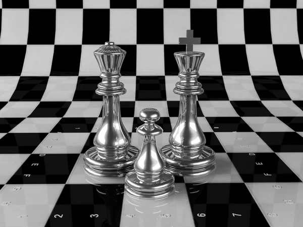 Sammansättningen av flera schack — Stockfoto