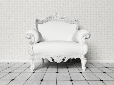 Oda güzel bir beyaz sandalye