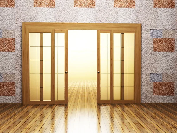 Open doors in the interior — Stock Photo, Image