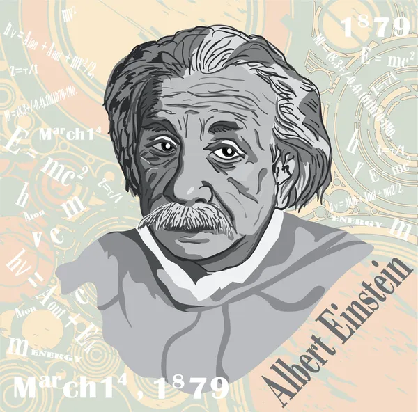 Лицо Эйнштейна — стоковый вектор