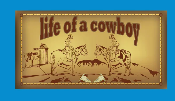 Life of a cowboy — Stock Vector