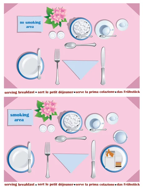 Servant le petit déjeuner — Image vectorielle
