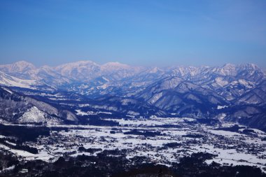 Hakuba village in winter clipart