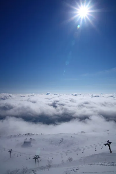 Sea of clouds and sun — Stock Photo, Image