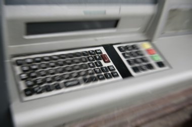 ATM (automated teller machine) QWERTY keyboard clipart