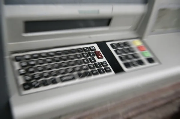 ATM (automated teller machine) Qwerty-tangentbord — Stockfoto
