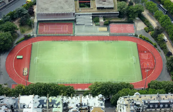 Empty stadium soccer field — Stock Photo, Image