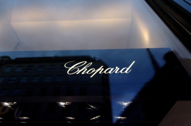 Sign of the Chopard store in Vienna clipart