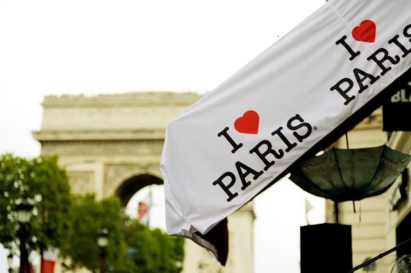 Miluji Paříž odznak — Stock fotografie