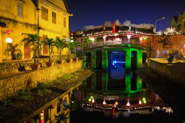 Japanese bridge in Hoi An, Vietnam clipart