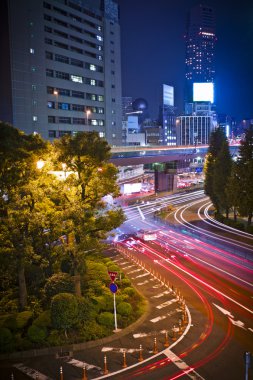 Tokyo şehir gece çekimi