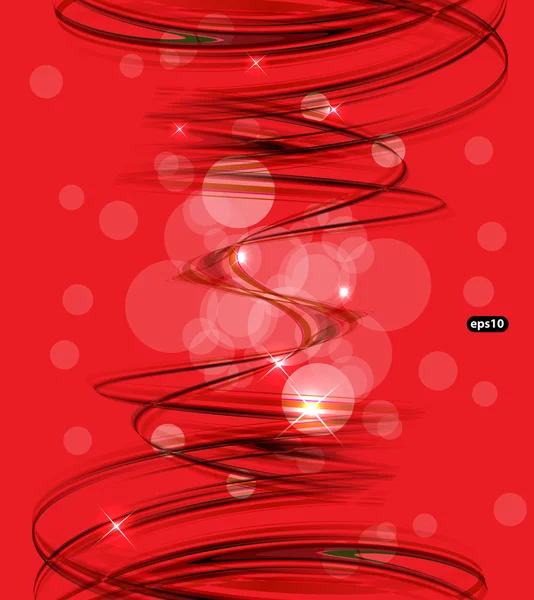 Lignes abstraites sur fond vectoriel carton rouge — Image vectorielle