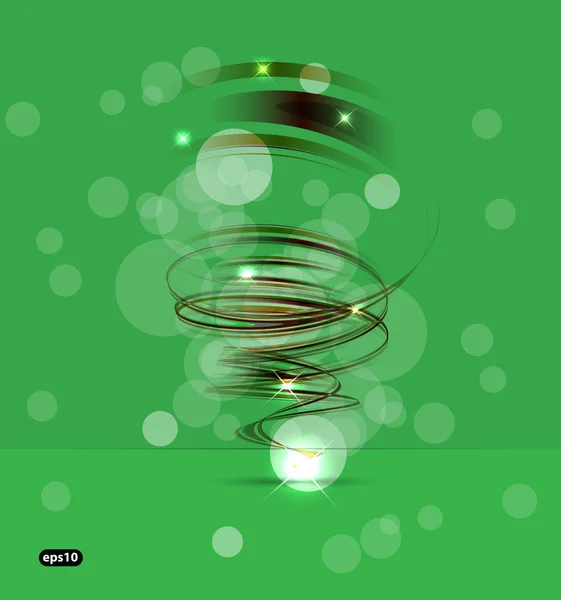 Lignes abstraites sur fond vectoriel carte verte — Image vectorielle