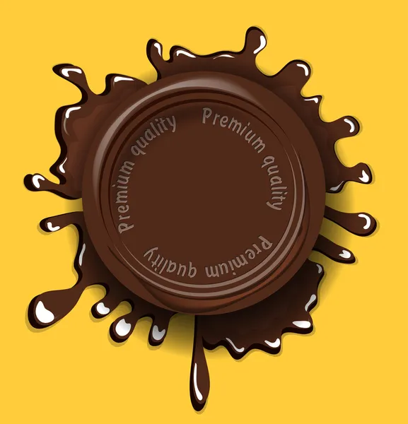 Chocolate fundo selo — Vetor de Stock