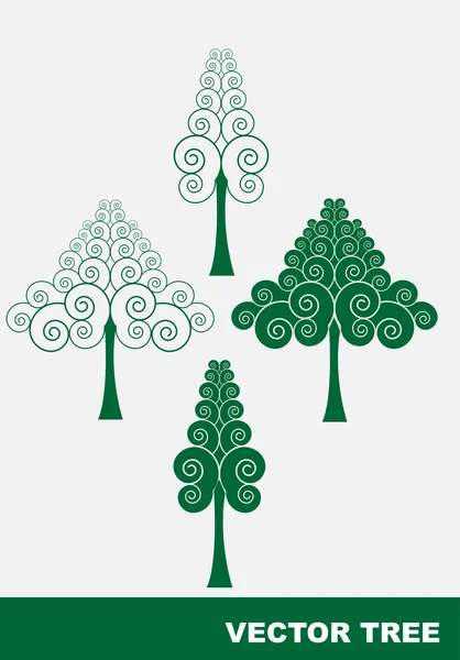 Drzewo streszczenie stylizowane wektor — Wektor stockowy