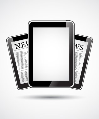 Taze Haberler gösterir bir tablet pc kümesi