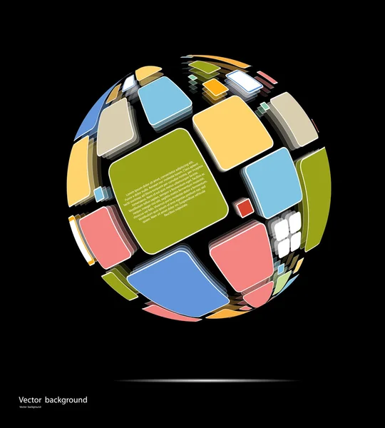 地球仪抽象画技术设计背景 — 图库矢量图片