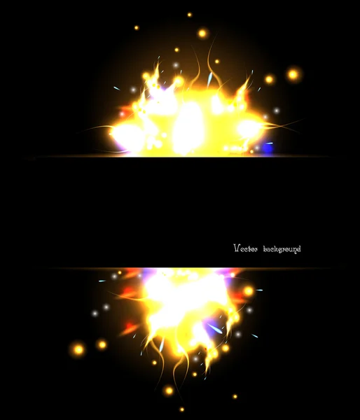 Explosion solaire flash. feu abstrait — Image vectorielle