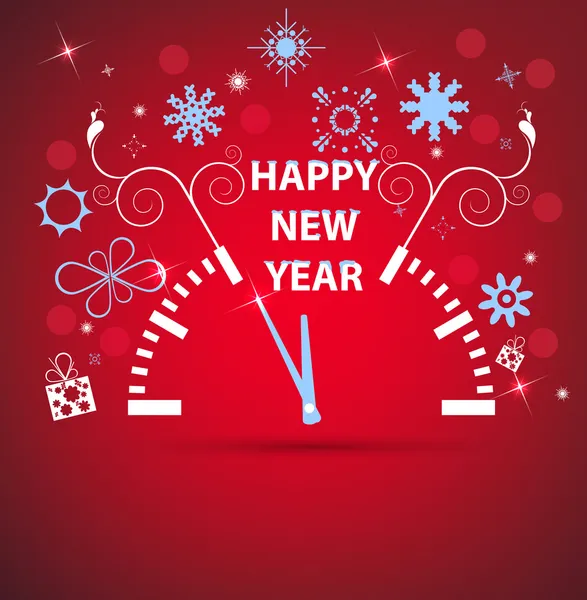 Clock new year — Stock Vector