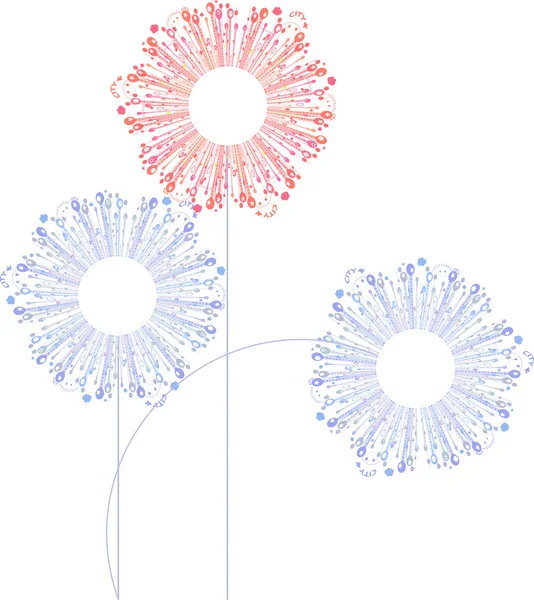Vektor abstrakter Blumen — Stockvektor