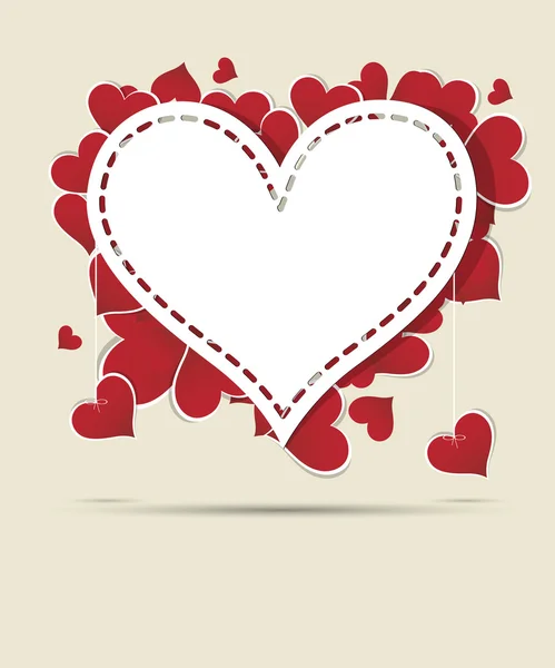 Fondo de San Valentín del corazón — Archivo Imágenes Vectoriales