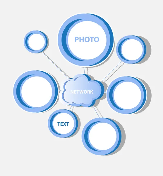Хмари соціальних мереж — стоковий вектор