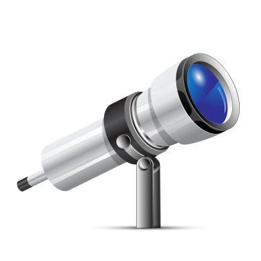 Telescope on white vector format clipart