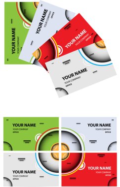 Set of abstract business card clipart