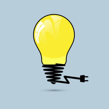 Light yellow bulbs vector format clipart