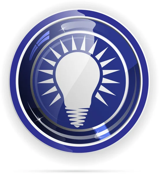 Light bulbs button vector format — Stock Vector