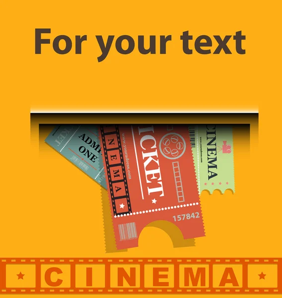 Cinema bilhetes fundo vetor —  Vetores de Stock