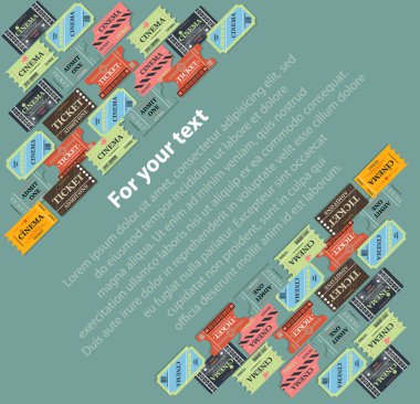 sinema biletleri vektör arka plan.