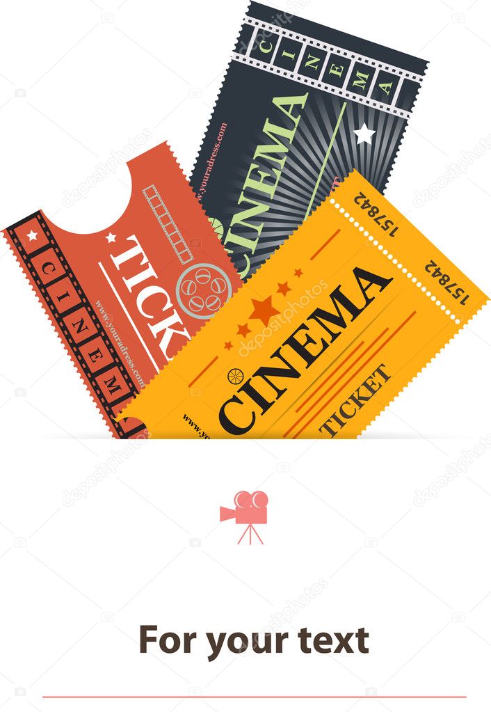 Cinema tickets background vector